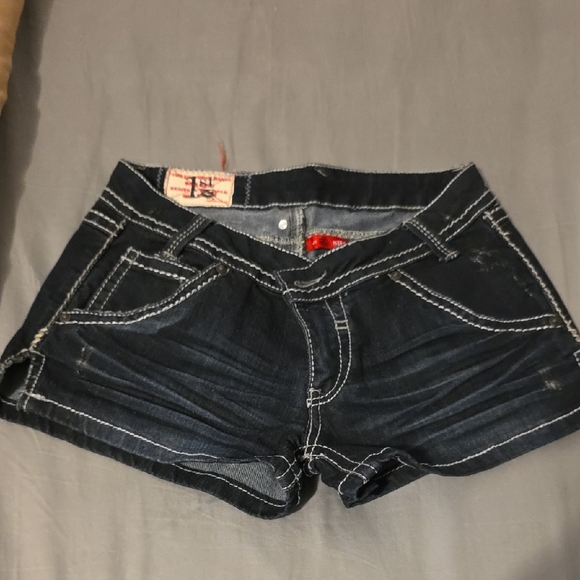 1State Pants - Stylish Dark Blue Jean Shorts